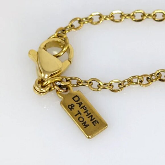 Handmade Gold Birth Flower & Birthstone on 16" Cable Chain Necklace - Picture 4 of 11